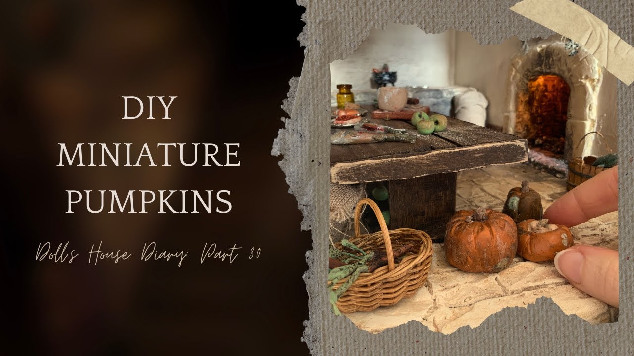 Изготовление миниатюрных тыкв из полимерной глины — мастер-класс | Дневник преображения кукольног...