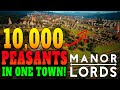 Game braking attempt at the largest possible city in manor lords