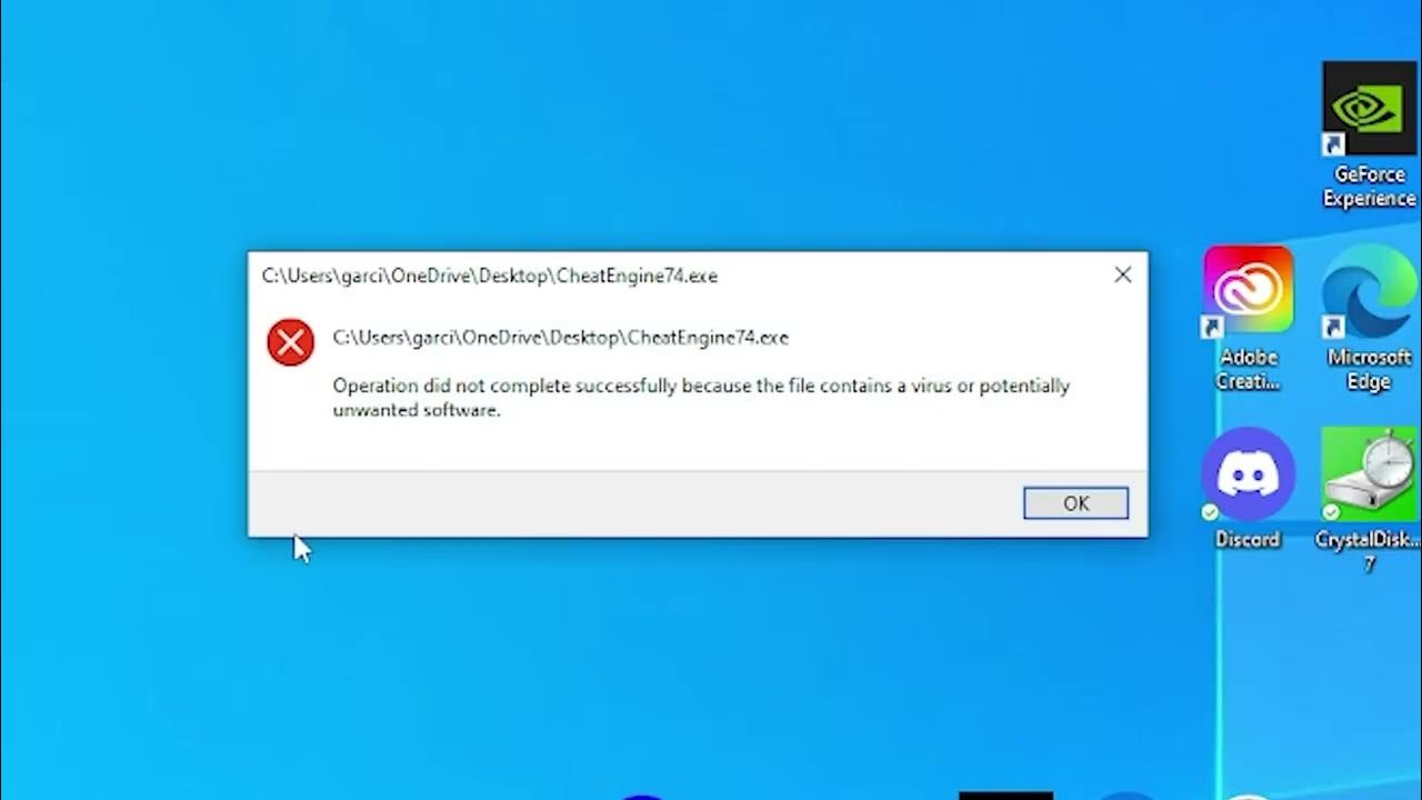 Trying To Install Cheat Engine On Windows : r/mildlyinfuriating