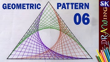 How to draw Spirograph Pattern in Triangle | Geometric pattern Drawing 06