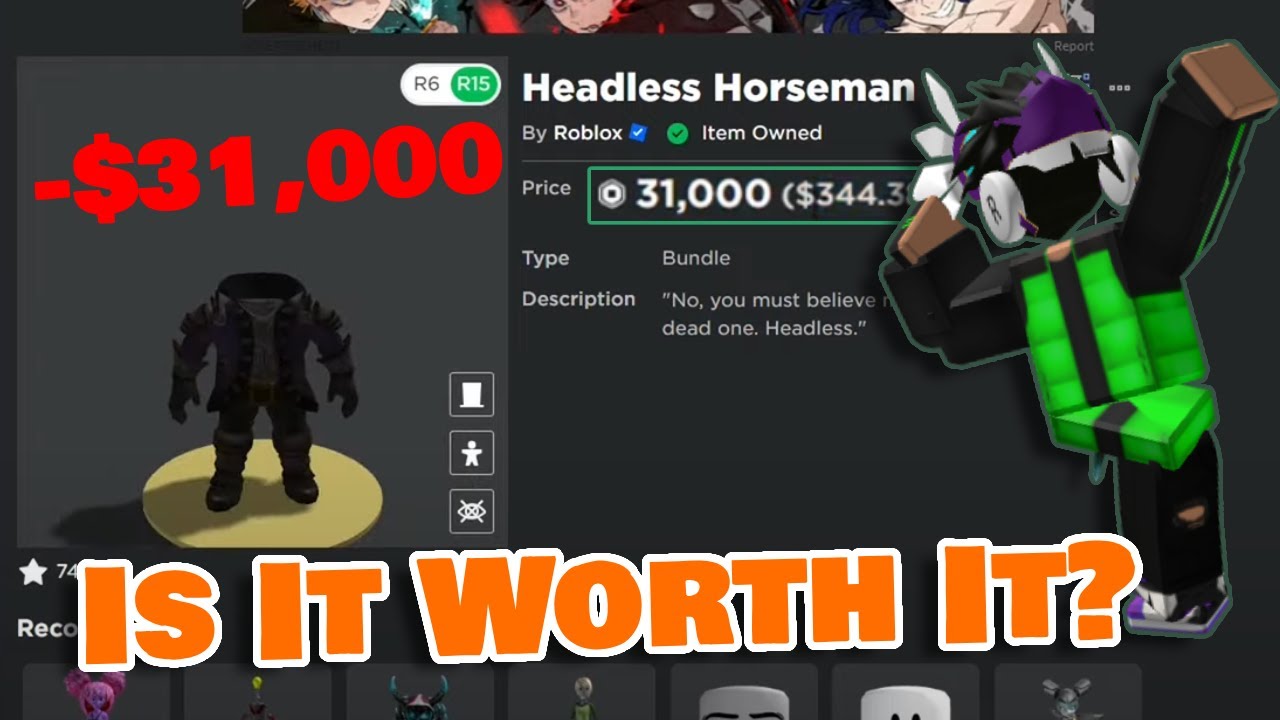 Roblox Headless Horseman is it worth it?! #headless #roblox