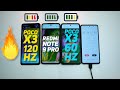 BATTERY DRAIN TEST! POCO X3 120 Hz vs 60Hz vs REDMI NOTE 9 PRO