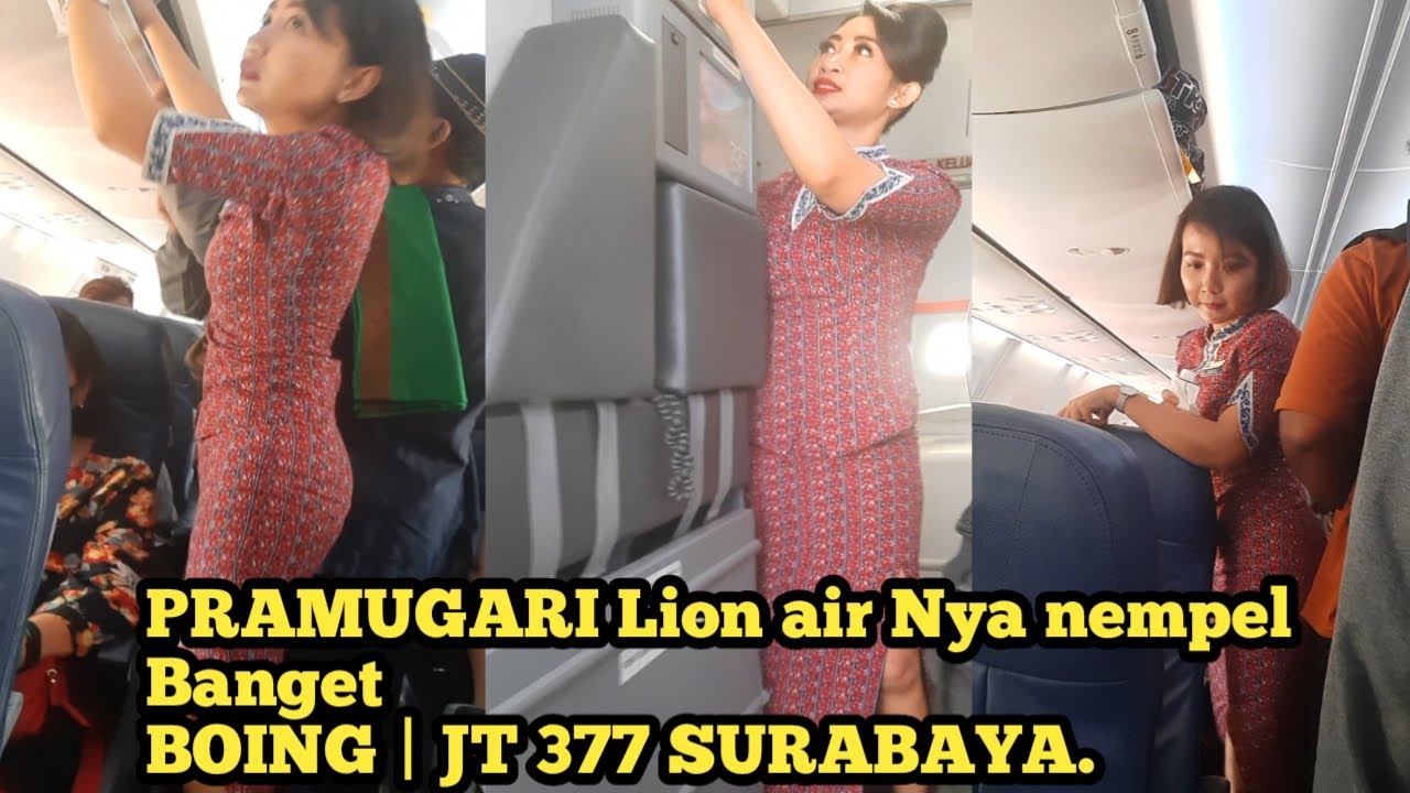  Pramugari  baik dan Cantik Lion  Air  JT377 Surabaya Juanda 