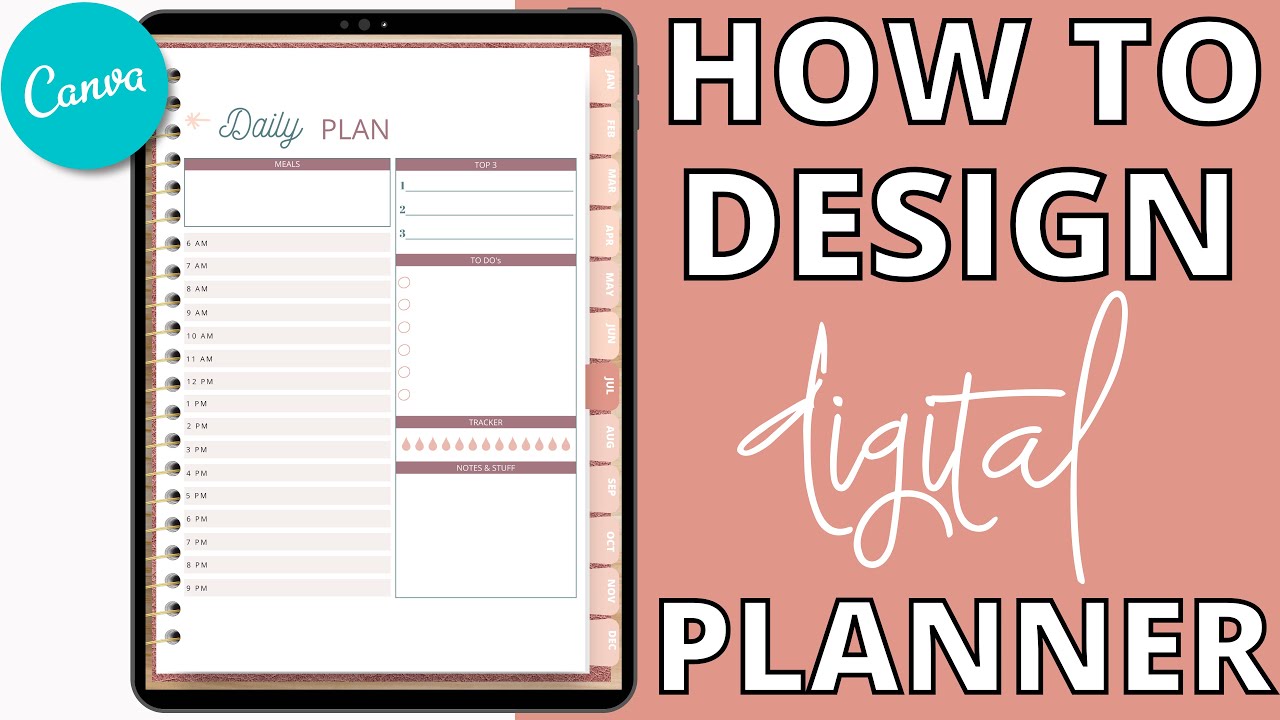 Design a Hyperlinked Digital Planner using CANVA and PowerPoint | DIGITAL PLANNER TUTORIAL