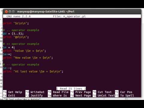 Perl Miscellaneous Operators Example