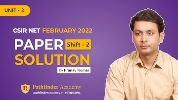 Unit  3 | CSIR NET Life Science Question Paper Solved February  2022 Shift -  2