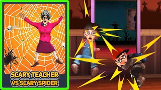 Scary Teacher 3D | Scary Teacher Vs Scary Spider Walkthrough (iOS Android) screenshot 3