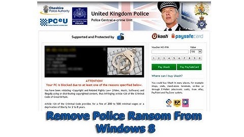 Remove Police Ransom From Windows 8