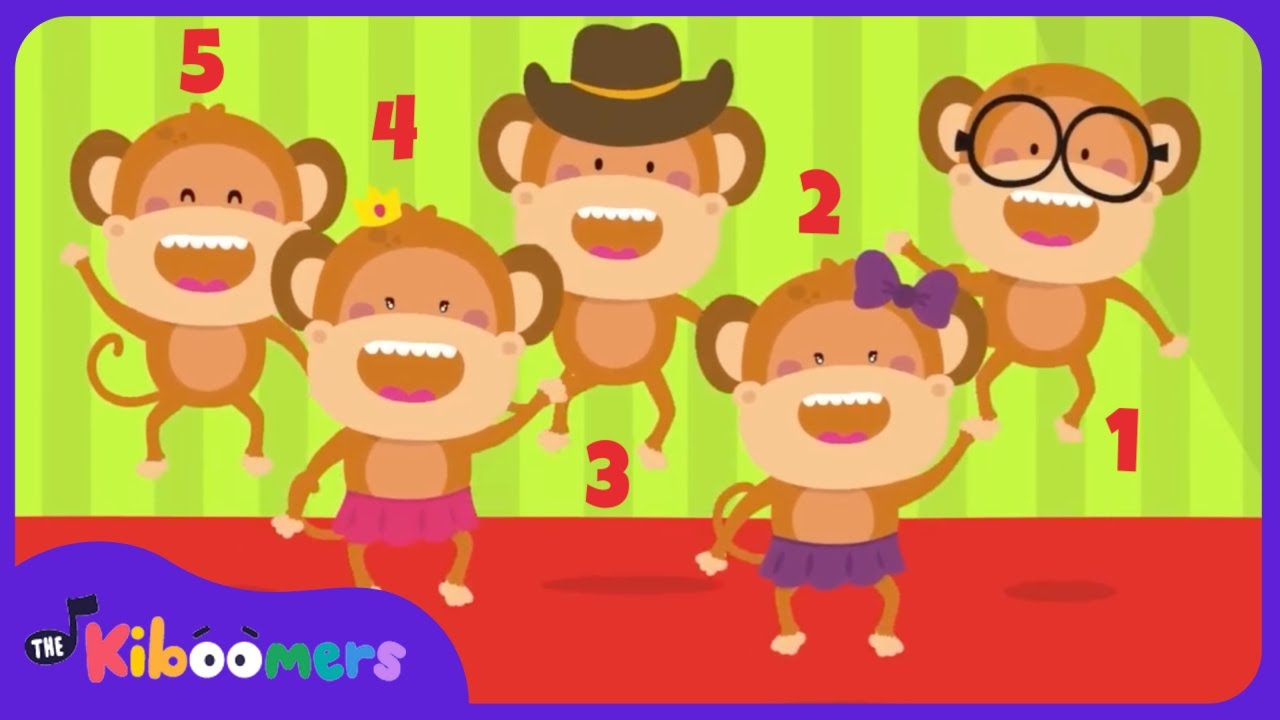 5 Little Monkeys - The Kiboomers Preschool Songs & Nursery Rhymes to Help Teach Counting 5 Little Monkeys - The Kiboomers Preschool Songs & Nursery Rhymes to Help Teach Counting