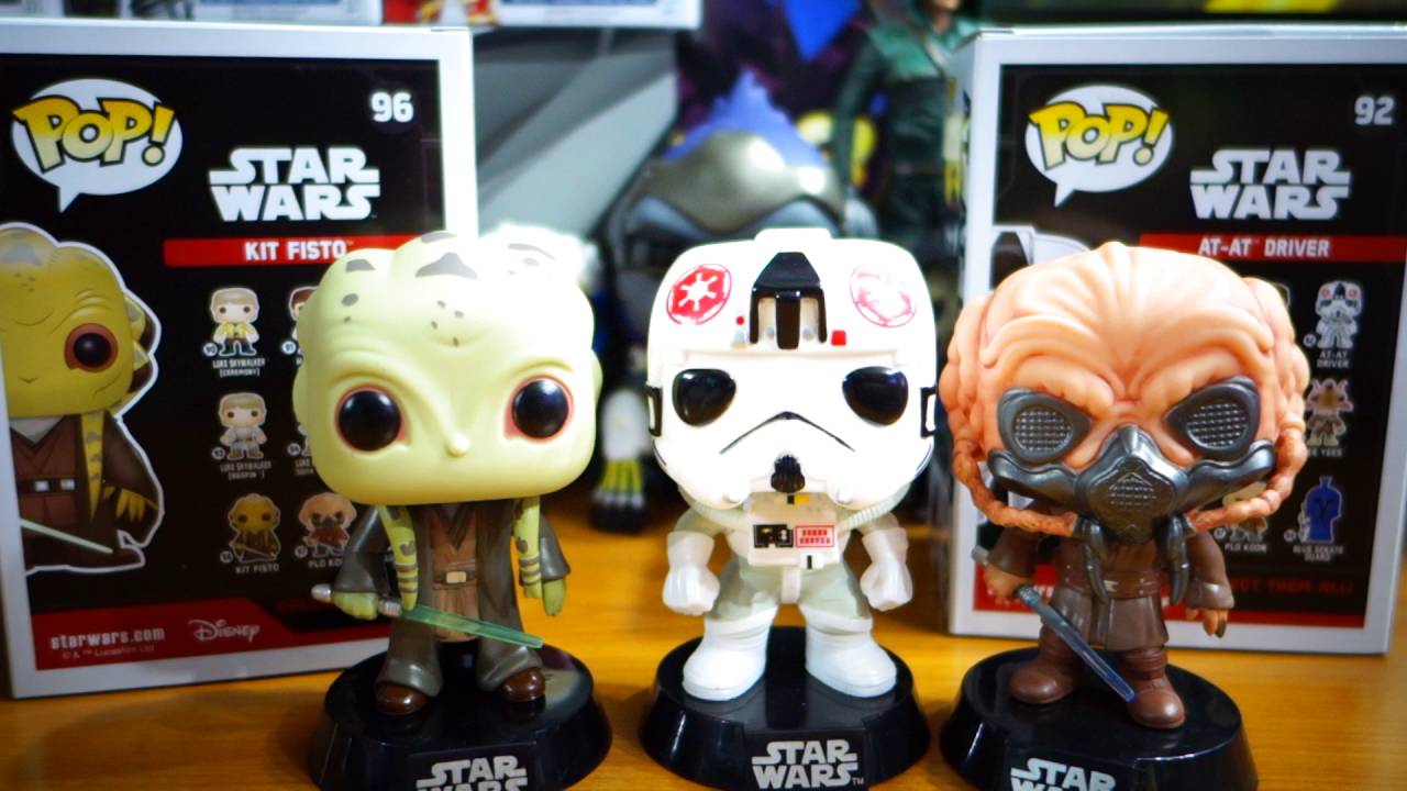Funko POP! Star Wars Kit Fisto, Plo Koon, AT-AT Driver Figure Unboxing  (Walgreens Exclusive)