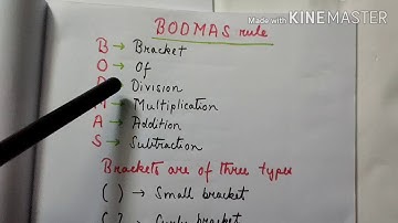 Ch 2 Operation on Large Numbers... BODMAS rule...