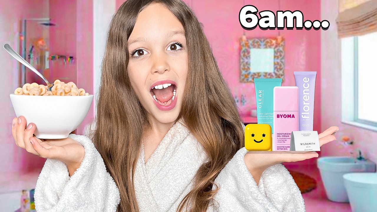 Летний утренний уход за кожей и волосами моей дочери