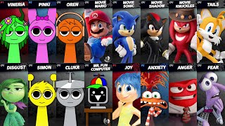 Sonic vs Mario vs Shadow vs Tails vs Knuckles vs Simon vs Vineria in Super Smash Bros Ultimate