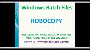 robocopy in commands | batch file with robocopy | robocopy tutorial