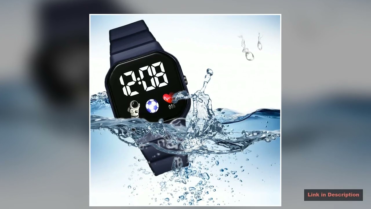 Kids Watch Sport LED Digital Watches Spaceman Silicone Strap Waterproof Electronic Wristwatch for