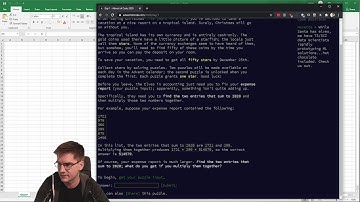Advent of Code 2020 day 1 - Excel solution by pengi