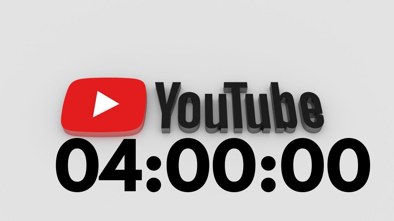 04 Hour TIMER countdown ALARM ⏱⏱ - YouTube