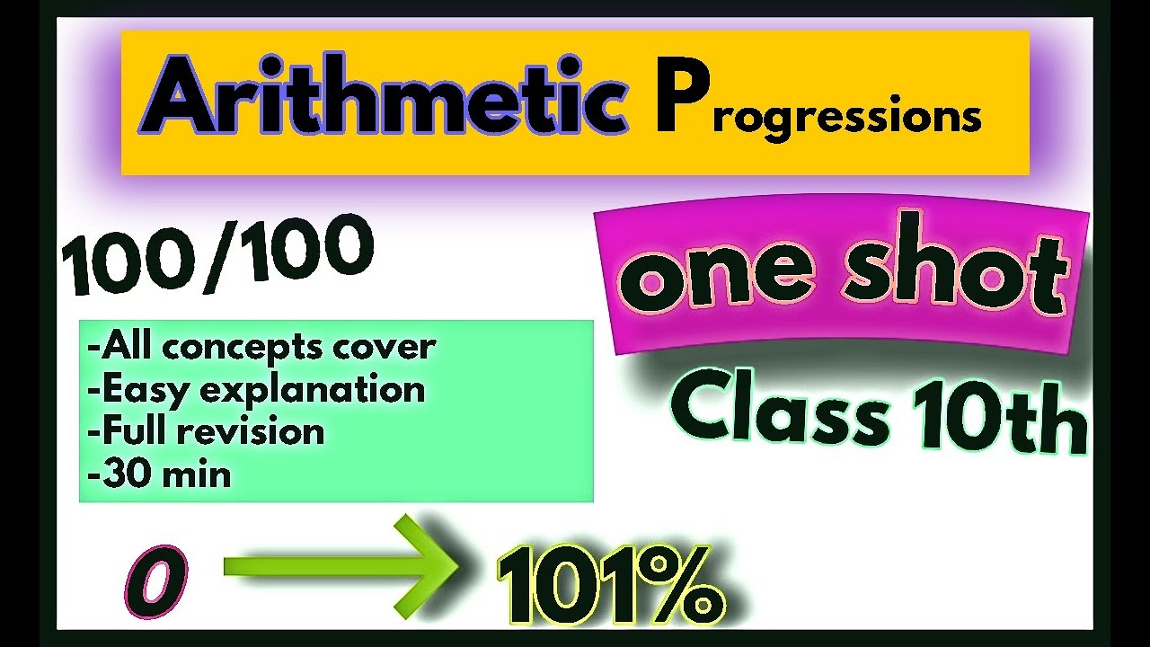 Ch-5 One shot class 10th Maths| Arithmetic Progressions One shot ...