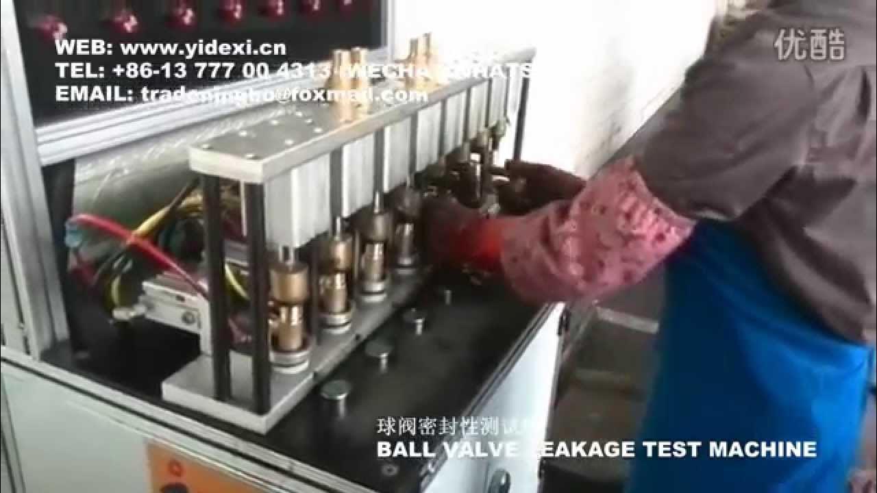 BALL VALVE LEAKAGE TEST MACHINE YouTube