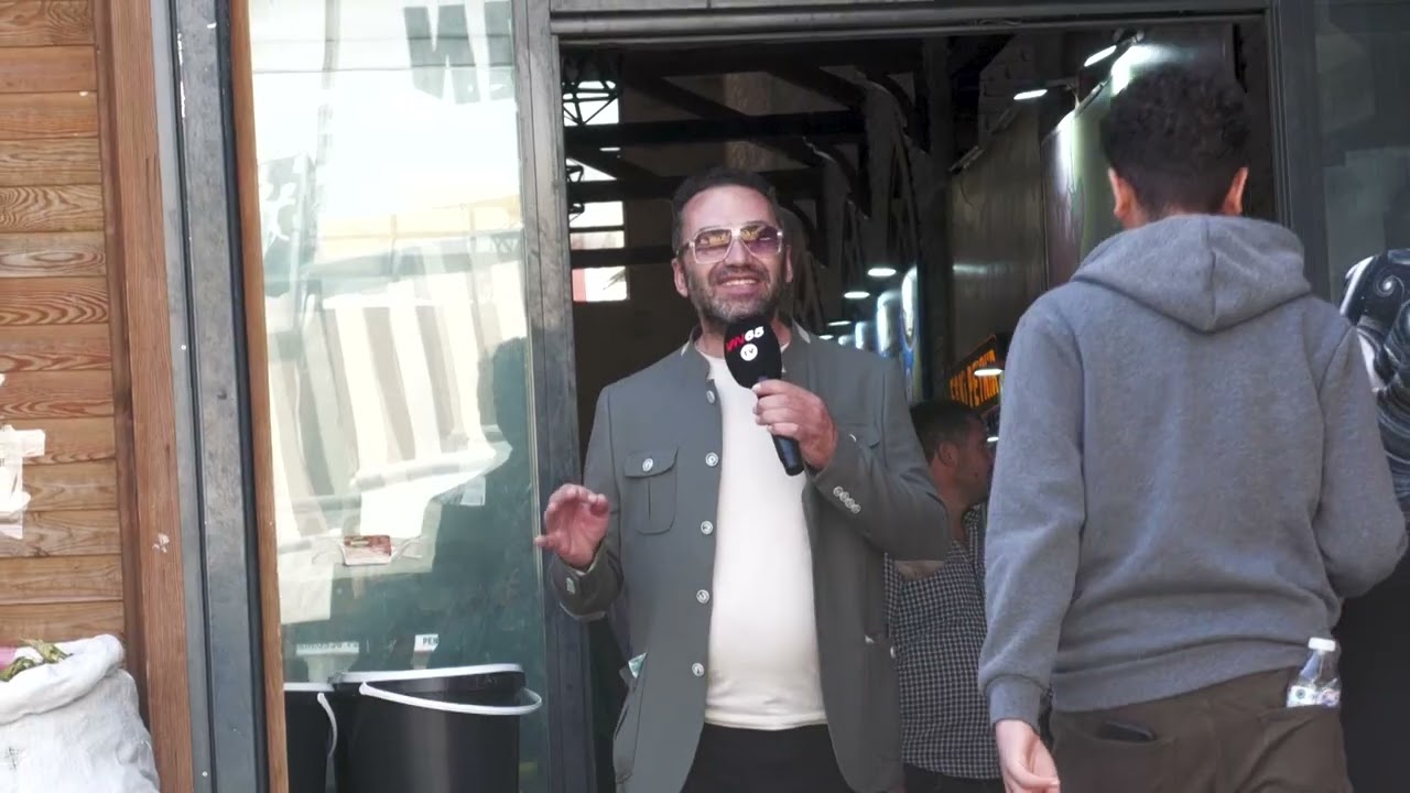 The man got scared and ran away, the comedy started