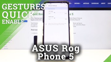 How to Change Gestures Sensitivity on ASUS ROG Phone 5