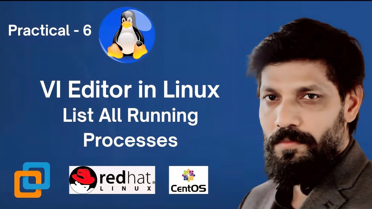 Use VI Editor in Linux & List All Running Processes redirect output ...