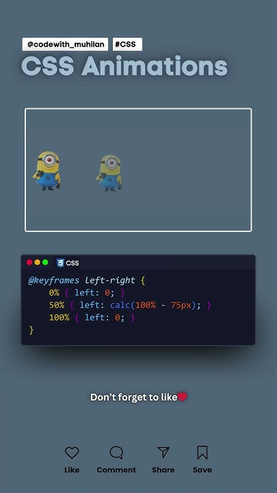 CSS Animations #codewith_muhilan #css #coding - YouTube