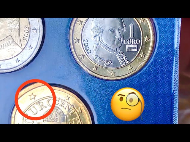 Defect First official issue euro coins Austria - YouTube