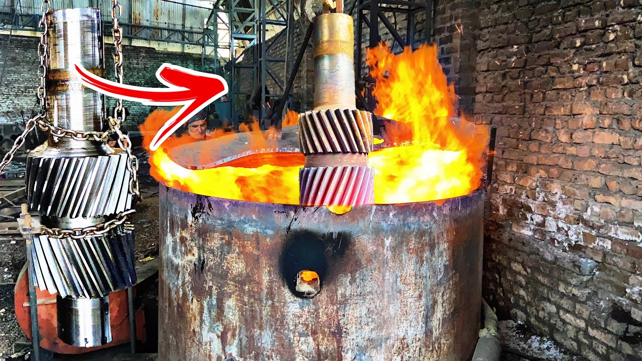 Heat Treatment Process Of Pinion Shaft For Steel Mill Gearbox // amazing work YouTube