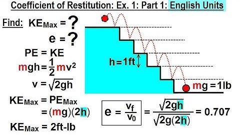 Physics - Test Your Knowledge: Momentum (7 of 20) Coeff. of Restitution Ex. 1: Part 1/2 (British)