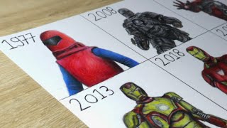 I Drew The Full Evolution Of Iron Man (From Past To Present)