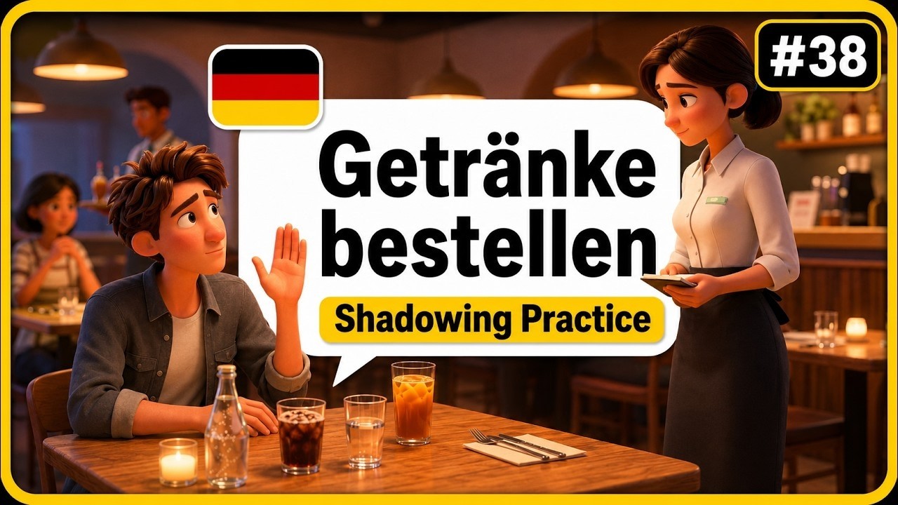 A1 German Shadowing Practice #38 – Ordering Drinks – Getränke bestellen ...