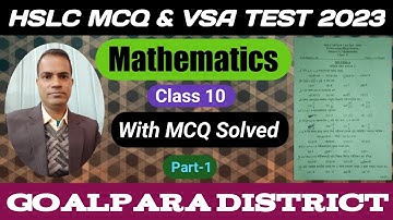 pre board exam 2023 mathematics question paper solution|hslc maths mcq|Goalpara District|hslc 2023