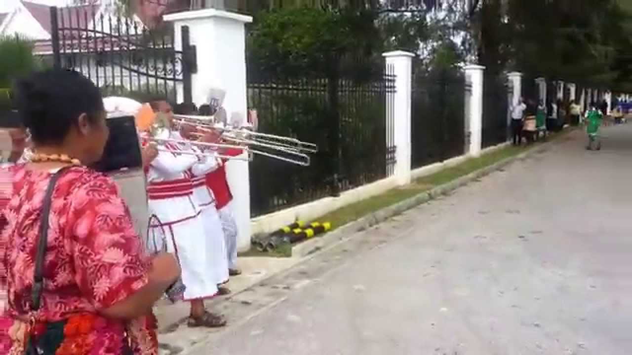 Tonga Schools Brass Band @ Parliament Parade 2014