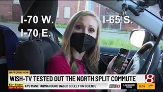 WISH-TV's Hanna Mordoh tests out commute with North Split closed screenshot 5