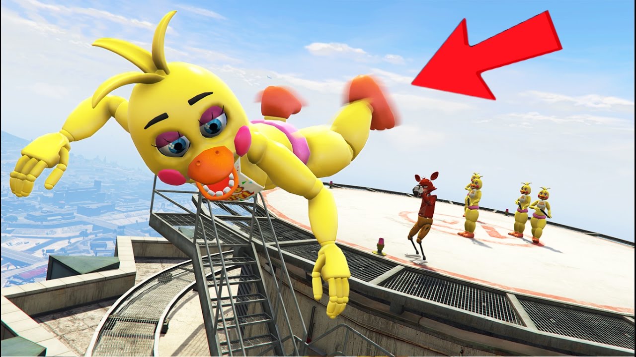 LAUNCHING TOY ANIMATRONICS OFF WORLD'S TALLEST SKYSCRAPER EVER! (GTA 5 Mods FNAF Funny Moments) funny moments in soccer