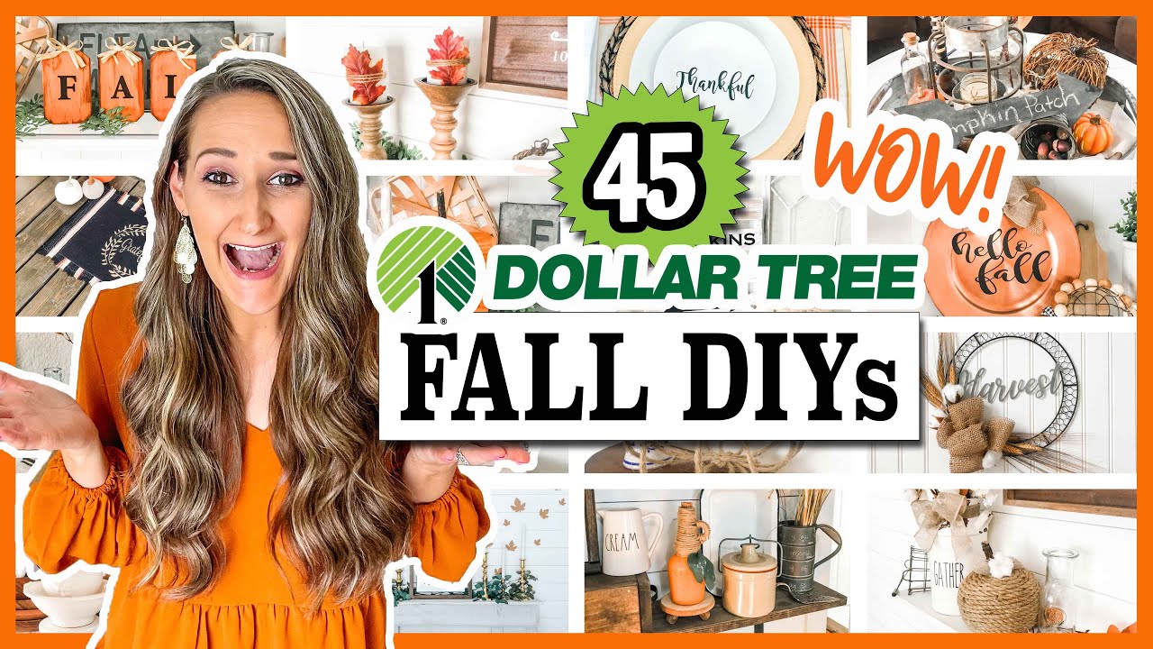 45 HIGH END Fall Decor DIYs! 🍁 EASY Dollar Tree DIYs! - YouTube