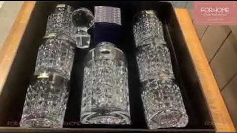 [ForHome] Set bình rượu whisky 6 cốc Bohemia Diamond