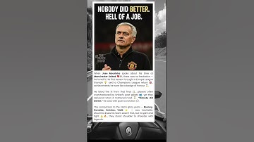 Mourinho: "Nobody Did Better"