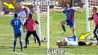 HEADER CONCUSSION and STOMPED ON with CLEATS at HEATED SOCCER GAME! ⚽️😡 screenshot 3