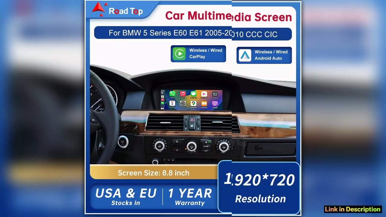 88inch Touch Linux Display Multimedia Player For BMW Car 5 Series E60 E6120052010 CCC CIC GPS Carpl