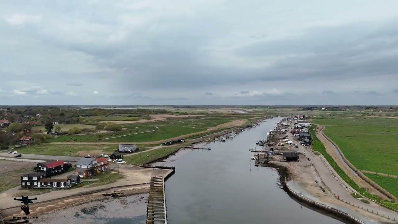 Walberswick, On the edge of the Suffolk coast, where the River Blyth meets the sea,  DJI mini 4