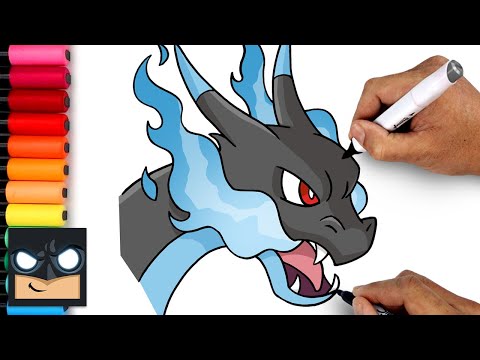 How To Draw Mega Charizard X for Beginners