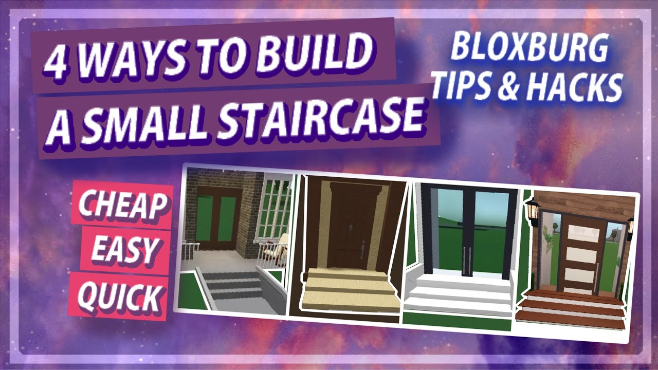 4 Ways To Build A Small Staircase Bloxburg Building Tips Hacks Youtube - how to make stairs in roblox welcome to bloxburg the hacked