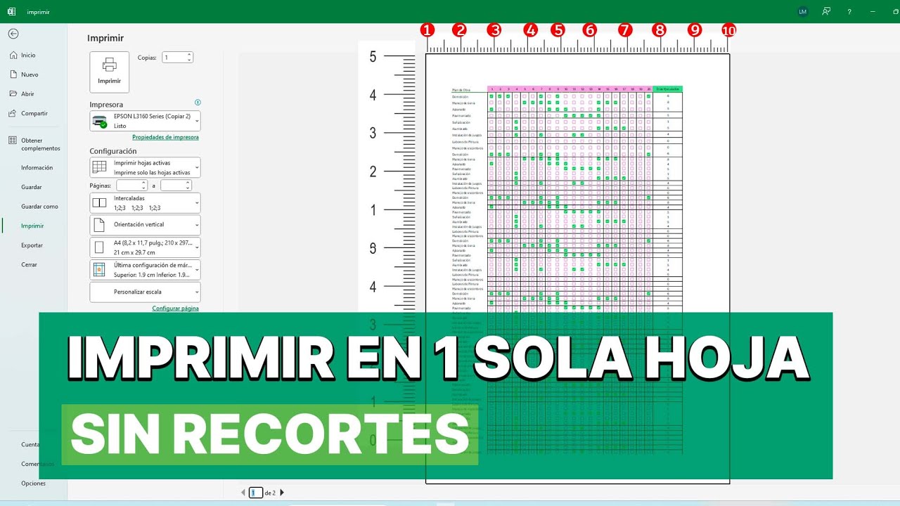 Como Imprimir TABLAS de Excel en una Sola Hoja 🖨️ - YouTube