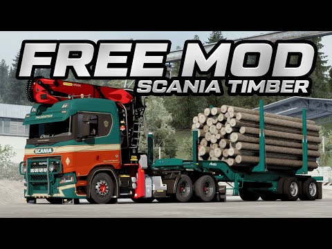 ETS2 1.44 - 1.45 FREE SCANIA NG Timber mod - Doll Long Wood Chassis TEKLIC