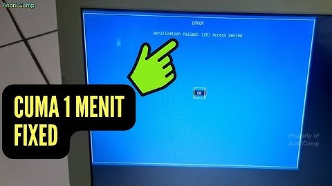 Mengatasi Error Verification Failed: (15) Access Denied