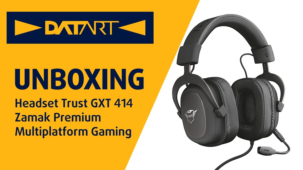 Headset Trust GXT 414 Zamak Premium Multiplatform Gaming | unboxing -  YouTube