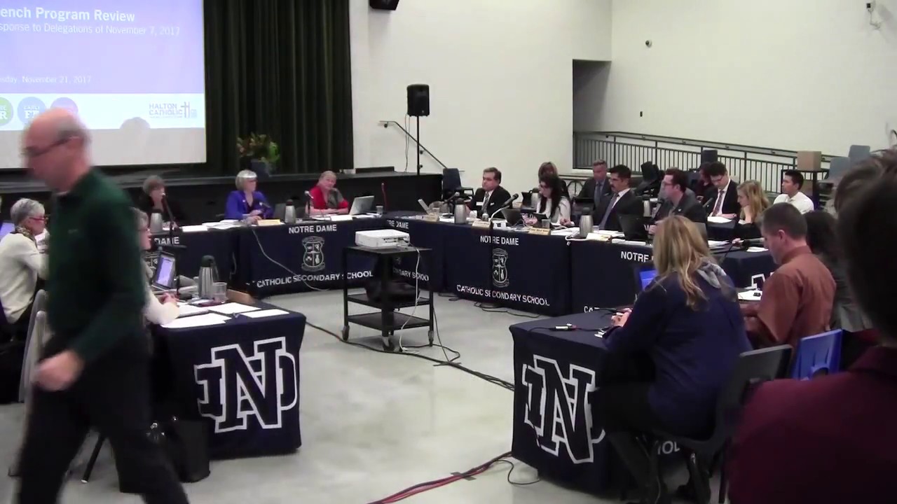 The November 21, 2017 Regular Meeting of the Halton Catholic District
