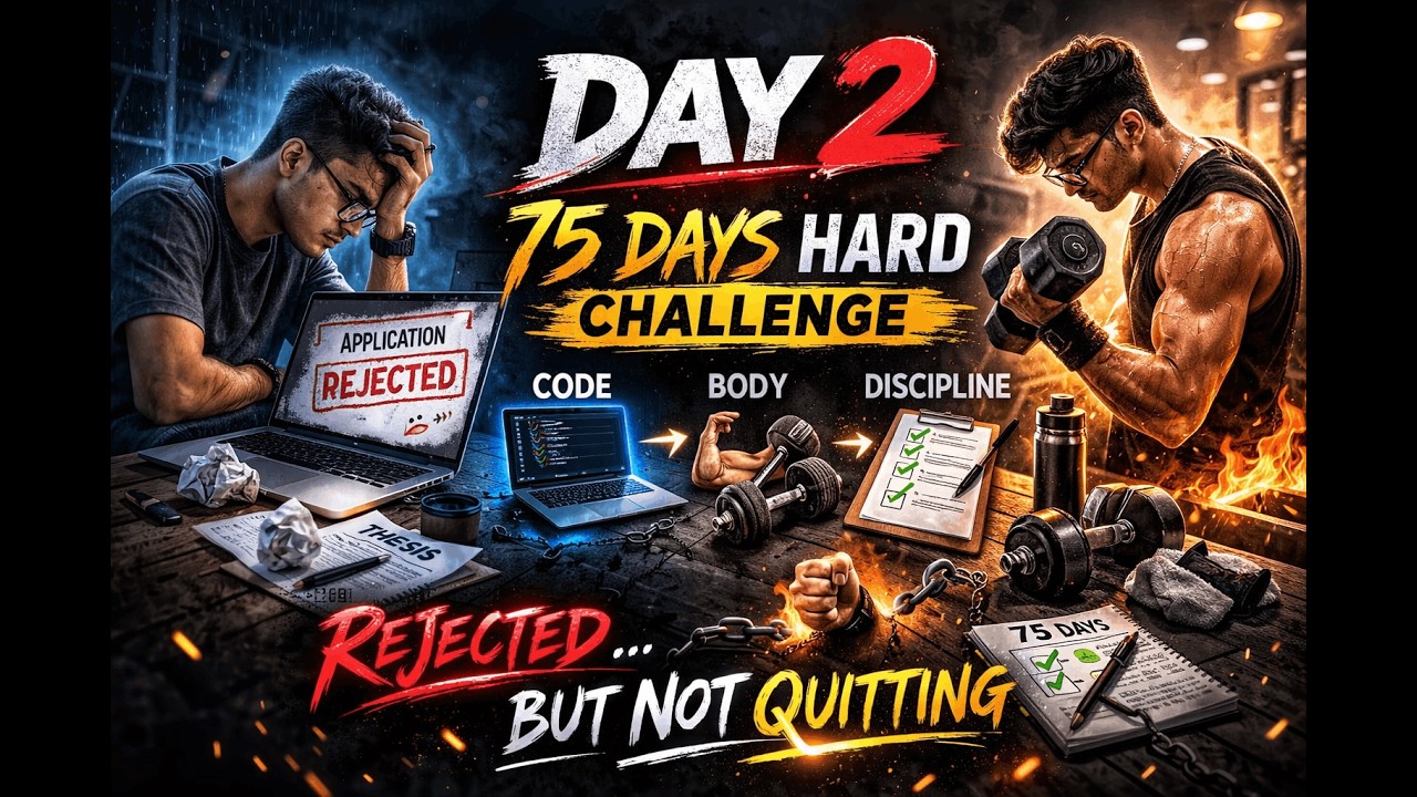 Day 2 of 75 Days Hard | Got Rejected… But I’m Not Quitting